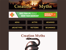 Tablet Screenshot of creationmyths.org